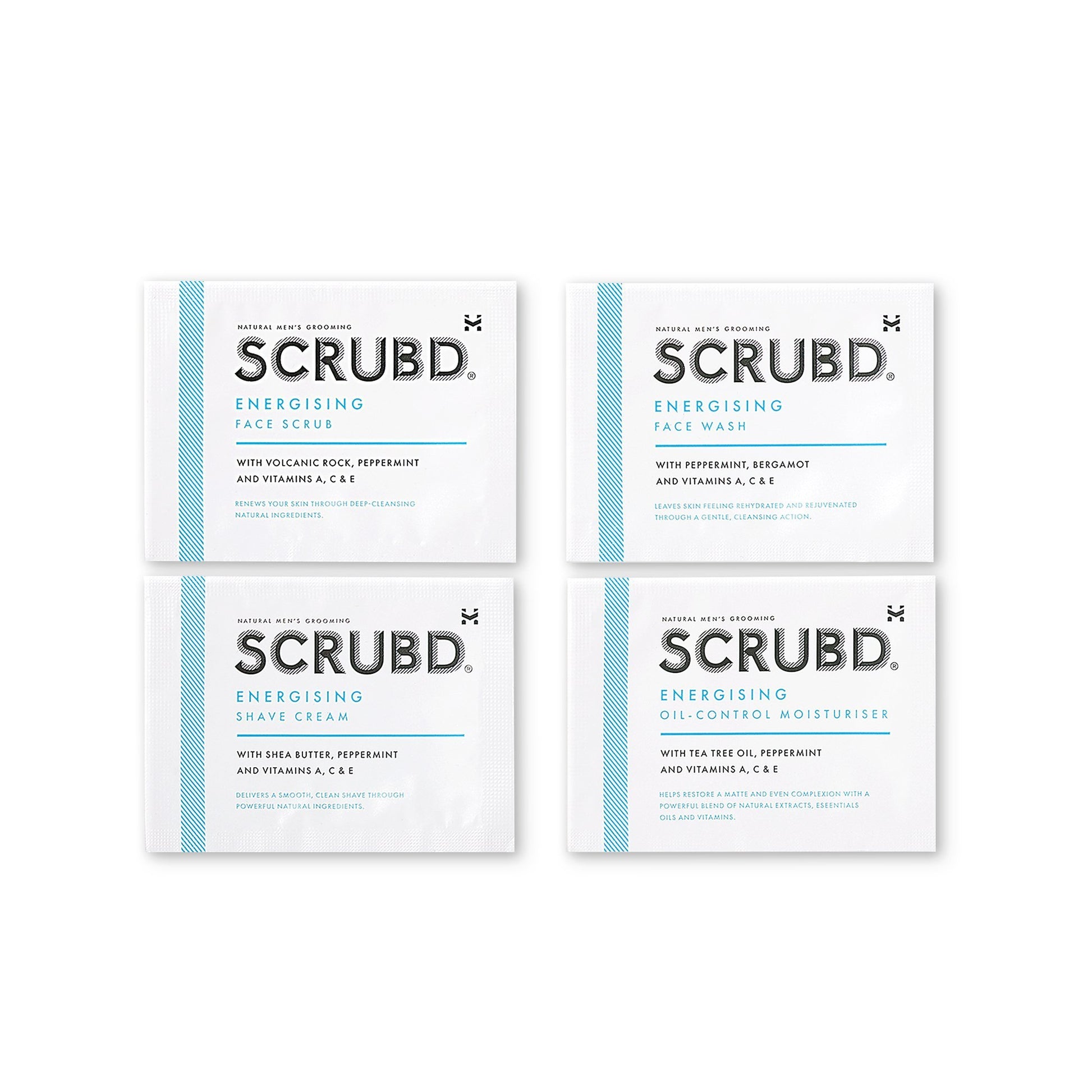 Energising Skincare Sample Pack - SCRUBD